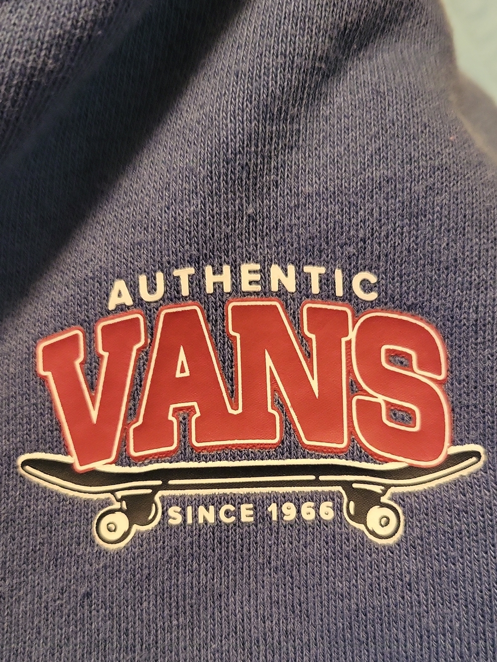 Vans blue zip up hoodie with front and back logo - Picture 4 of 5